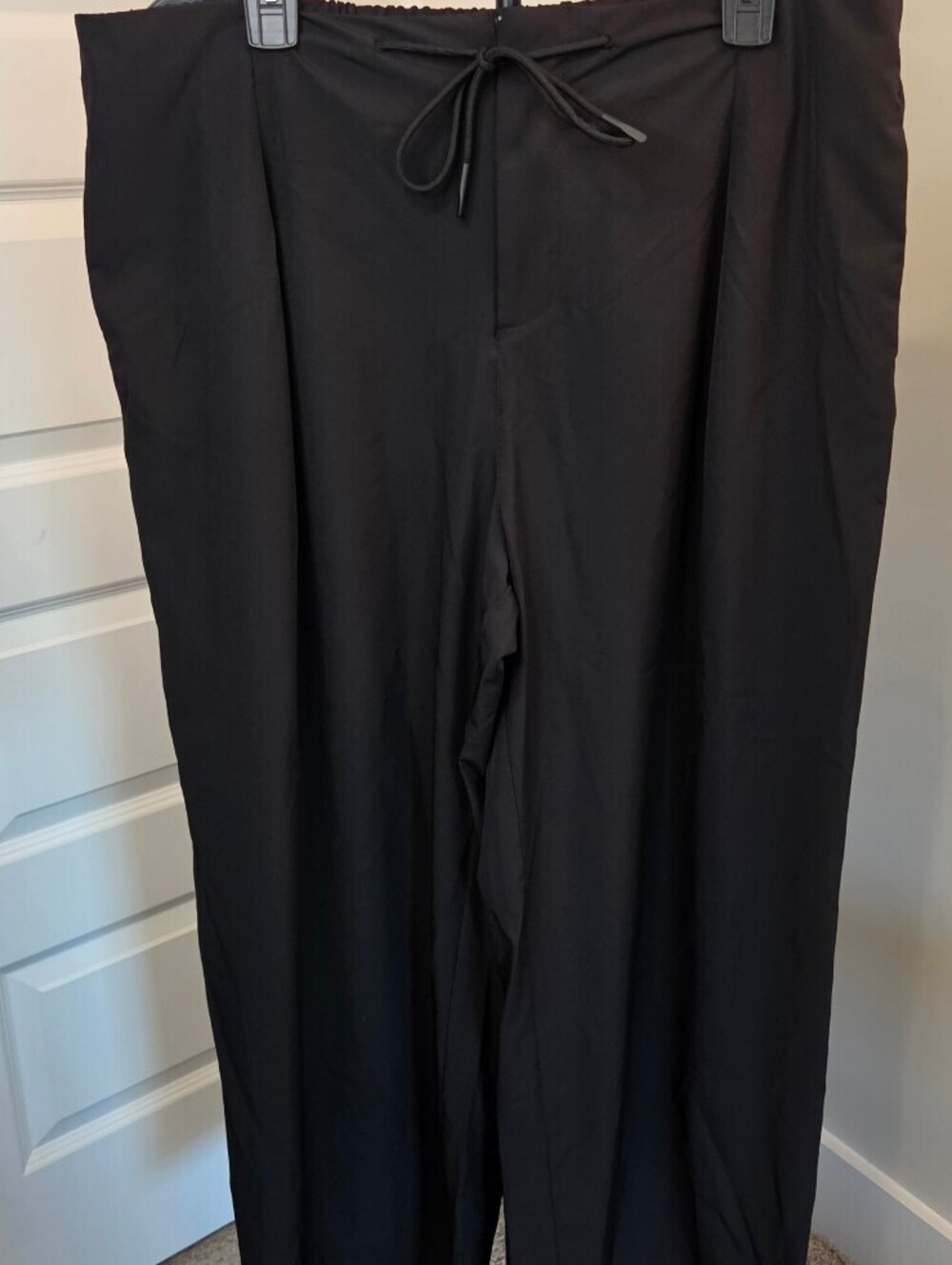 Avia Women's Black Wide Leg Drawstring Athletic Pants XL